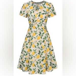 🎁Like New Belle Poque Women's Lemon Print Dress-Size Small